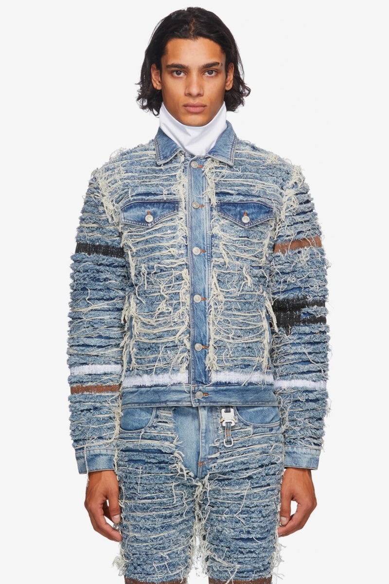 1017 ALYX 9SM Blackmeans Distressed Denim Jacket pants indigo jeans menswear streetwear spring summer 2020 collection collaboration