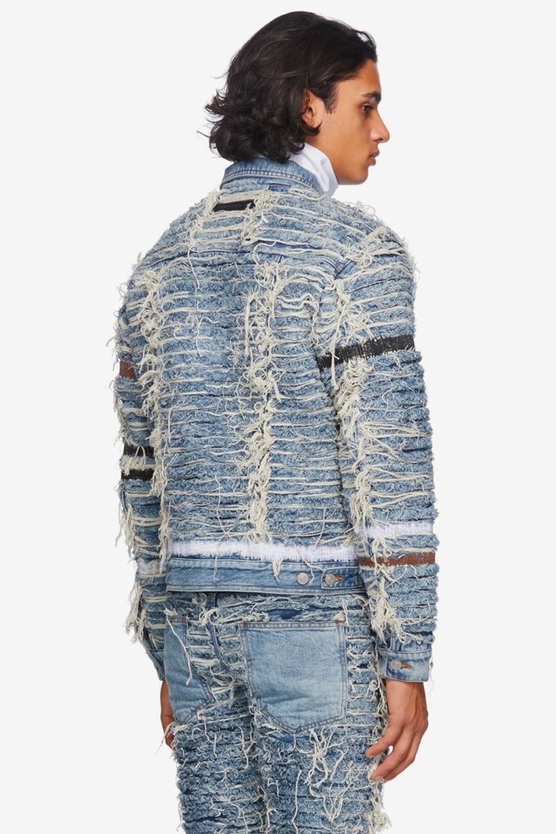 1017 ALYX 9SM Blackmeans Distressed Denim Jacket pants indigo jeans menswear streetwear spring summer 2020 collection collaboration