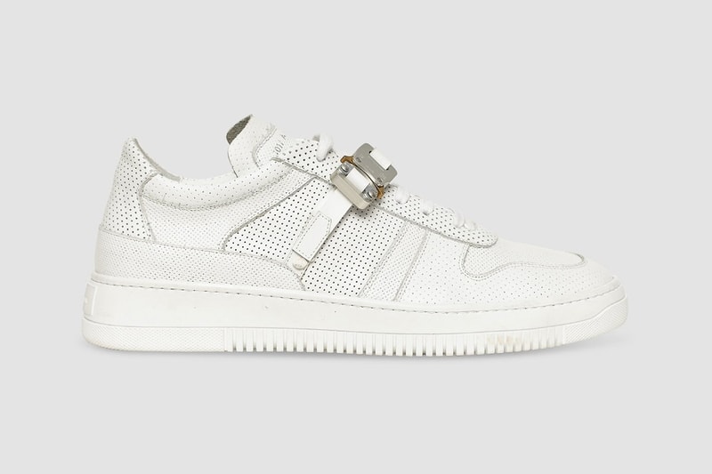 1017 ALYX 9SM Buckle Low Trainer Pre-Order Open Sneaker Release Information Matthew M Williams Rollercoaster Belt Strap Suede Leather Luxury Perforation