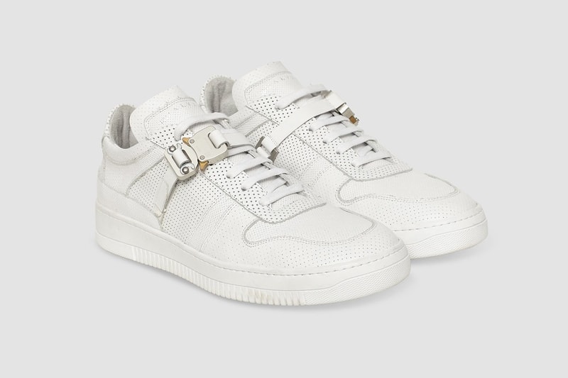 1017 ALYX 9SM Buckle Low Trainer Pre-Order Open Sneaker Release Information Matthew M Williams Rollercoaster Belt Strap Suede Leather Luxury Perforation