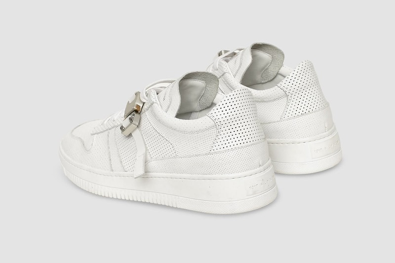 1017 ALYX 9SM Buckle Low Trainer Pre-Order Open Sneaker Release Information Matthew M Williams Rollercoaster Belt Strap Suede Leather Luxury Perforation