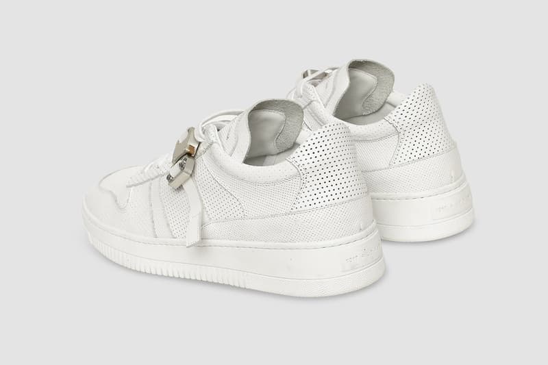 1017 ALYX 9SM Buckle Low Trainer Pre-Order Open Sneaker Release Information Matthew M Williams Rollercoaster Belt Strap Suede Leather Luxury Perforation