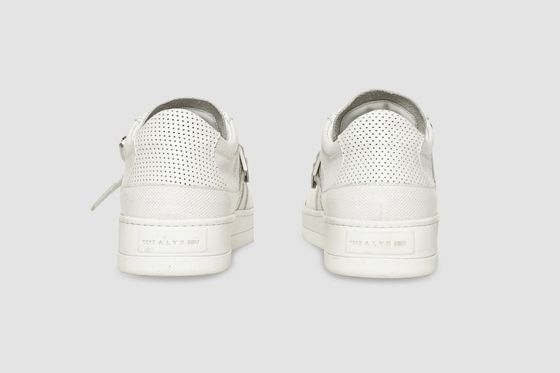 1017 ALYX 9SM Buckle Low Trainer Pre-Order Open Sneaker Release Information Matthew M Williams Rollercoaster Belt Strap Suede Leather Luxury Perforation
