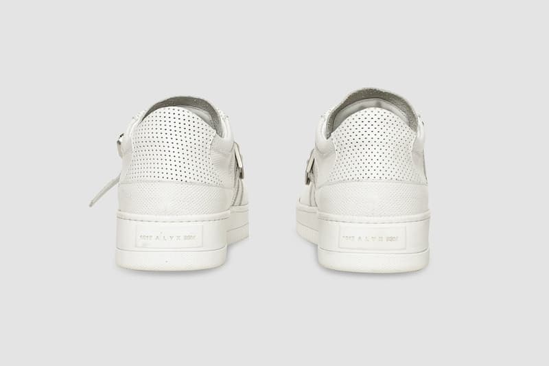 1017 ALYX 9SM Buckle Low Trainer Pre-Order Open Sneaker Release Information Matthew M Williams Rollercoaster Belt Strap Suede Leather Luxury Perforation