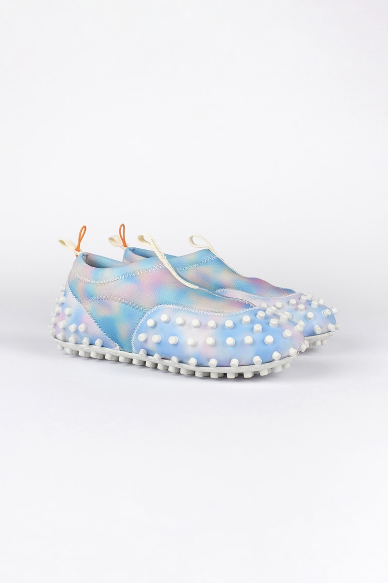 SUNNEI 1000CHIODI Spring/Summer 2021 SS21 Footwear Dad Shoes Loafers Indoors At Home Technical Fabric Leather Bumpy Nodules Printed Heat Map Design Italian Luxury Futuristic Slippers Water Shoes Hydro Footwear