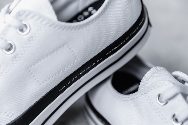 7 MONCLER x fragment design x Converse Chuck 70 Ox “Black/White” “White/Black” Closer Look Footwear Release Information Drop Date HBX Sneaker Collaboration Heat Hype Stamp 