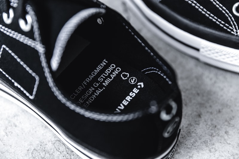 7 MONCLER x fragment design x Converse Chuck 70 Ox “Black/White” “White/Black” Closer Look Footwear Release Information Drop Date HBX Sneaker Collaboration Heat Hype Stamp 