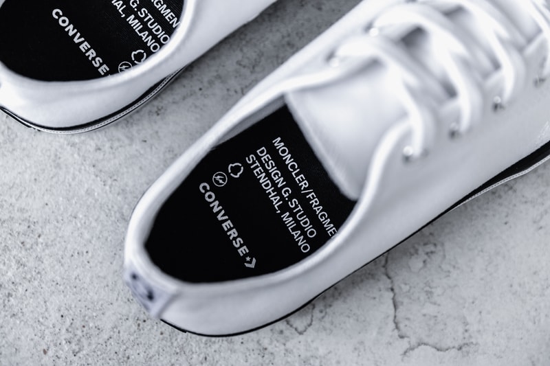 7 MONCLER x fragment design x Converse Chuck 70 Ox “Black/White” “White/Black” Closer Look Footwear Release Information Drop Date HBX Sneaker Collaboration Heat Hype Stamp 