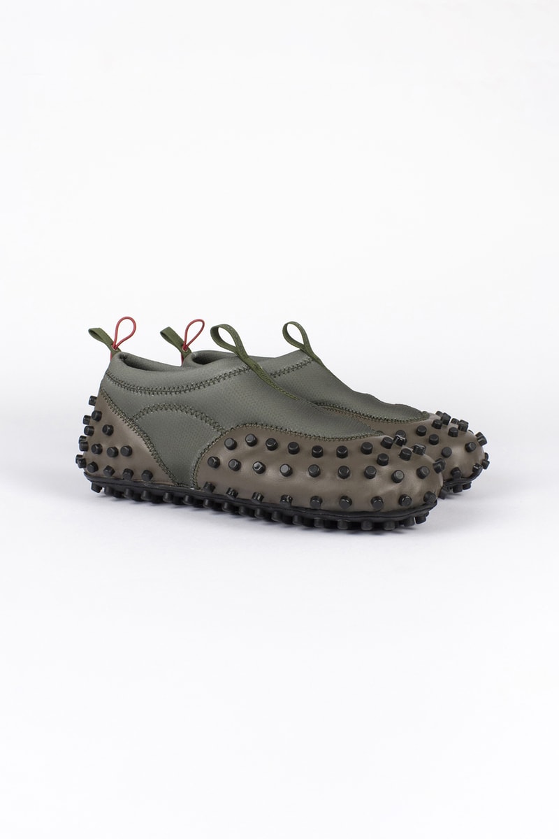 SUNNEI 1000CHIODI Spring/Summer 2021 SS21 Footwear Dad Shoes Loafers Indoors At Home Technical Fabric Leather Bumpy Nodules Printed Heat Map Design Italian Luxury Futuristic Slippers Water Shoes Hydro Footwear