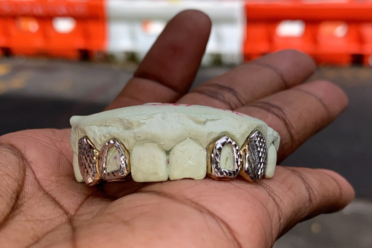 Helen Harris helenwiththegoldteeth Grillz New York Honeycomb Enamel Floating Letters Gemstones Opals Teardrop Gap Filler French Dip Diamond Cuts Openface Flats Caps Gold Teeth