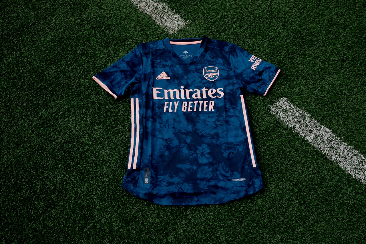 arsenal adidas football 2020 21 third kit tie dye blue orange hector bellerin release information first look