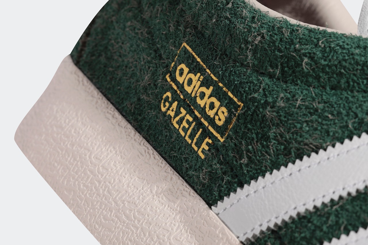 adidas Originals Gazelle Vintage "Green/White" Picnic Park Checkered Print Design Hairy Suede Three Stripes German OG Footwear Casuals Tennis Classic FV9678 '80s 