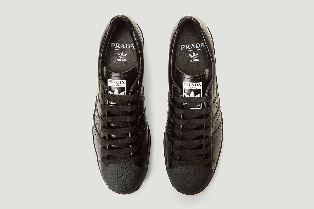 Prada x adidas Originals Superstar Sneakers Release  LN-CC Silver Black White Italian sneakers kicks 