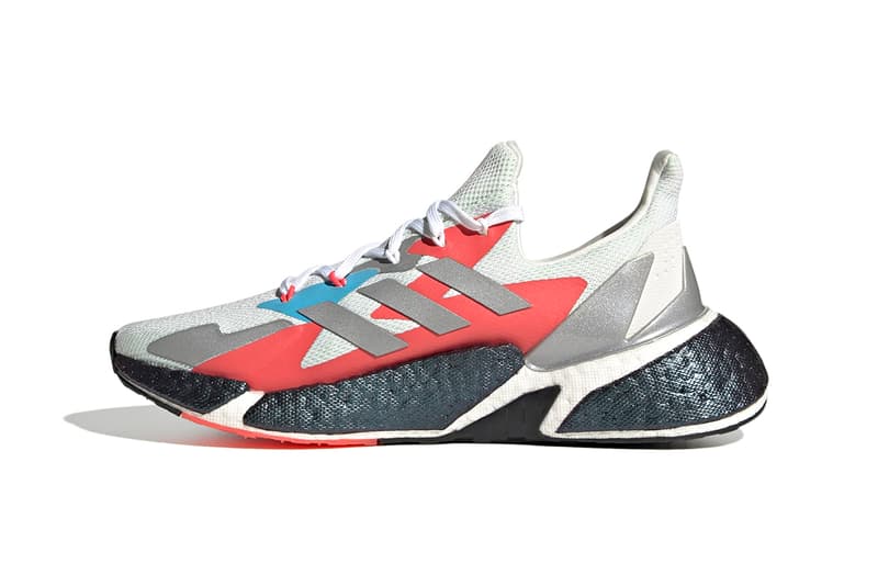 adidas X9000L4 "Crystal White / Silver Metallic / Signal Green" FW8406 BOOST Midsole Running Sneaker Release Information Closer First Look Tech Footwear CGI