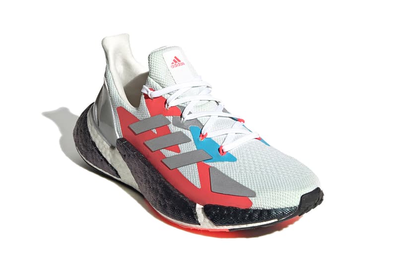 adidas X9000L4 "Crystal White / Silver Metallic / Signal Green" FW8406 BOOST Midsole Running Sneaker Release Information Closer First Look Tech Footwear CGI