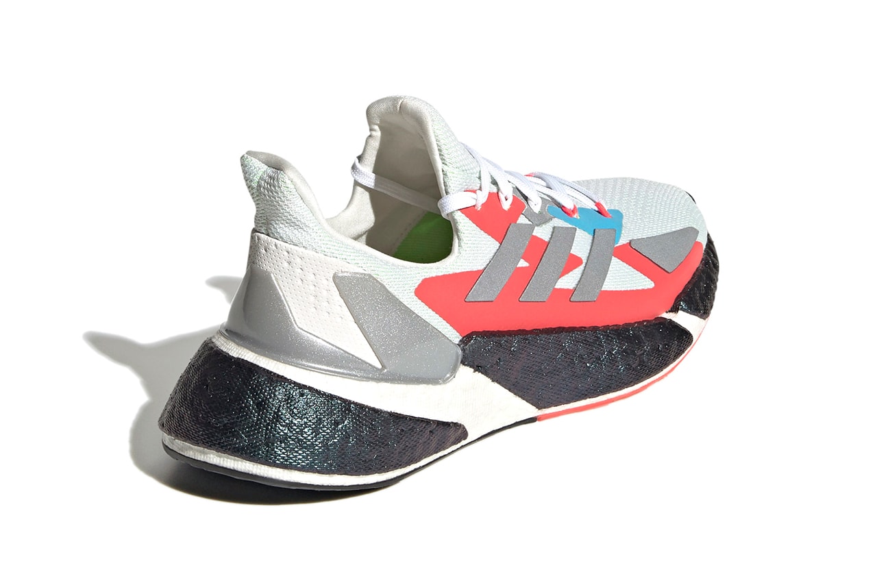 adidas X9000L4 "Crystal White / Silver Metallic / Signal Green" FW8406 BOOST Midsole Running Sneaker Release Information Closer First Look Tech Footwear CGI