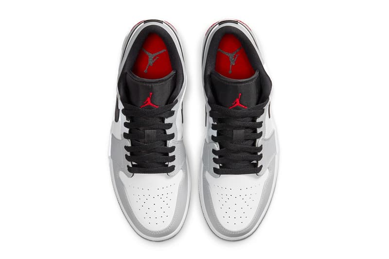 Air Jordan 1 Low Light Smoke Grey Release Info 553558-030 Gym Red White Buy Price