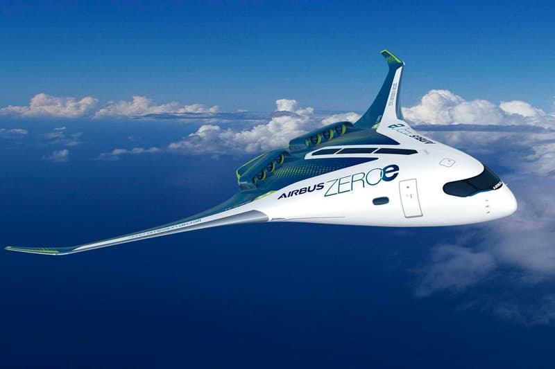 Airbus Hydrogen-Fueled ZEROe Zero-Emissions Passenger Planes green house carbon planes aviation France 