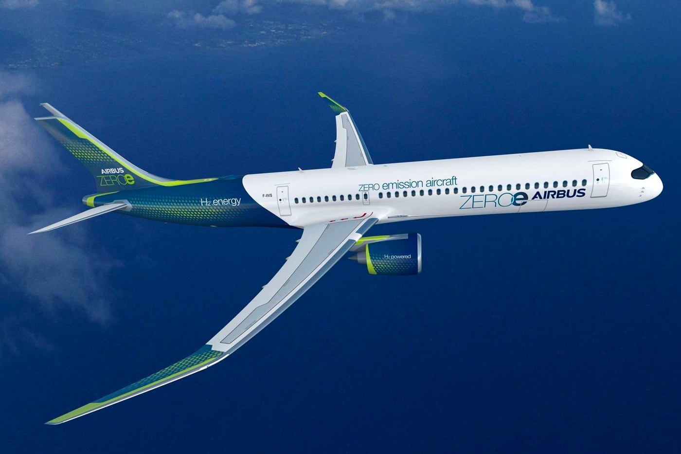 Airbus Hydrogen-Fueled ZEROe Zero-Emissions Passenger Planes green house carbon planes aviation France 