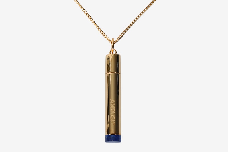 AMBUSH Pill Case Necklace Gold blue red release the webster yoon verbal accessories jewelry 