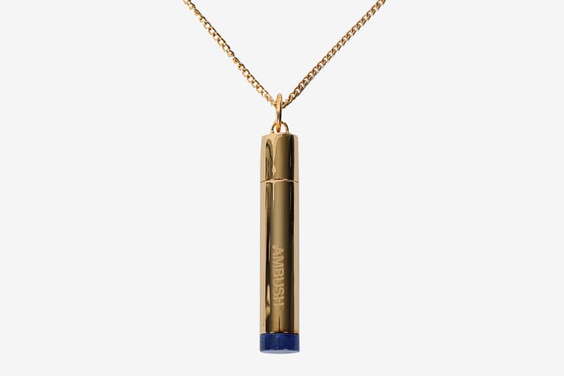 AMBUSH Pill Case Necklace Gold blue red release the webster yoon verbal accessories jewelry