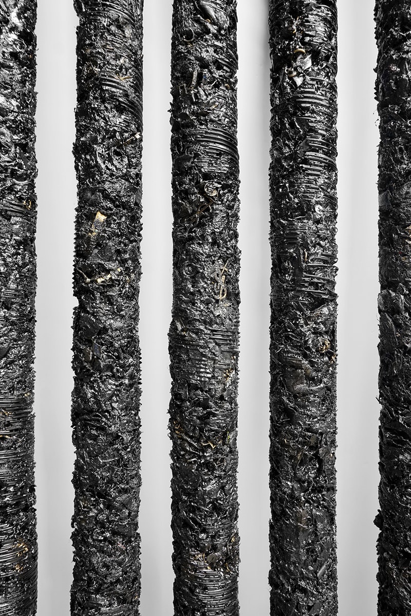 helmut lang saint laurent rive droite sculptures artwork details colette scraps unwanted pieces collaboration