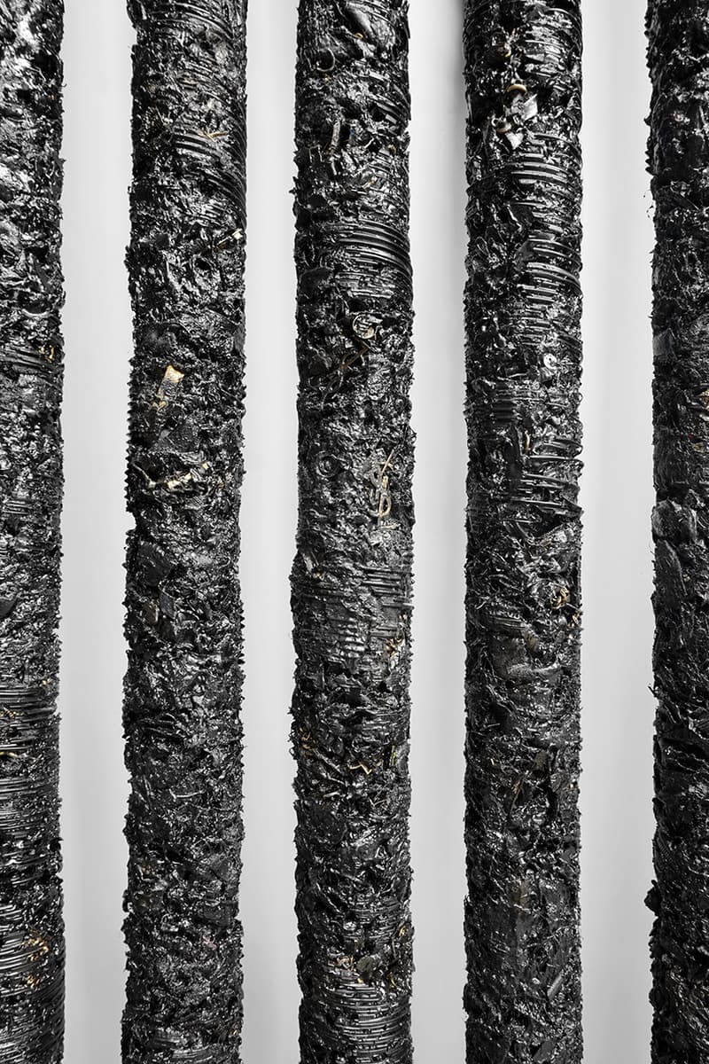 helmut lang saint laurent rive droite sculptures artwork details colette scraps unwanted pieces collaboration