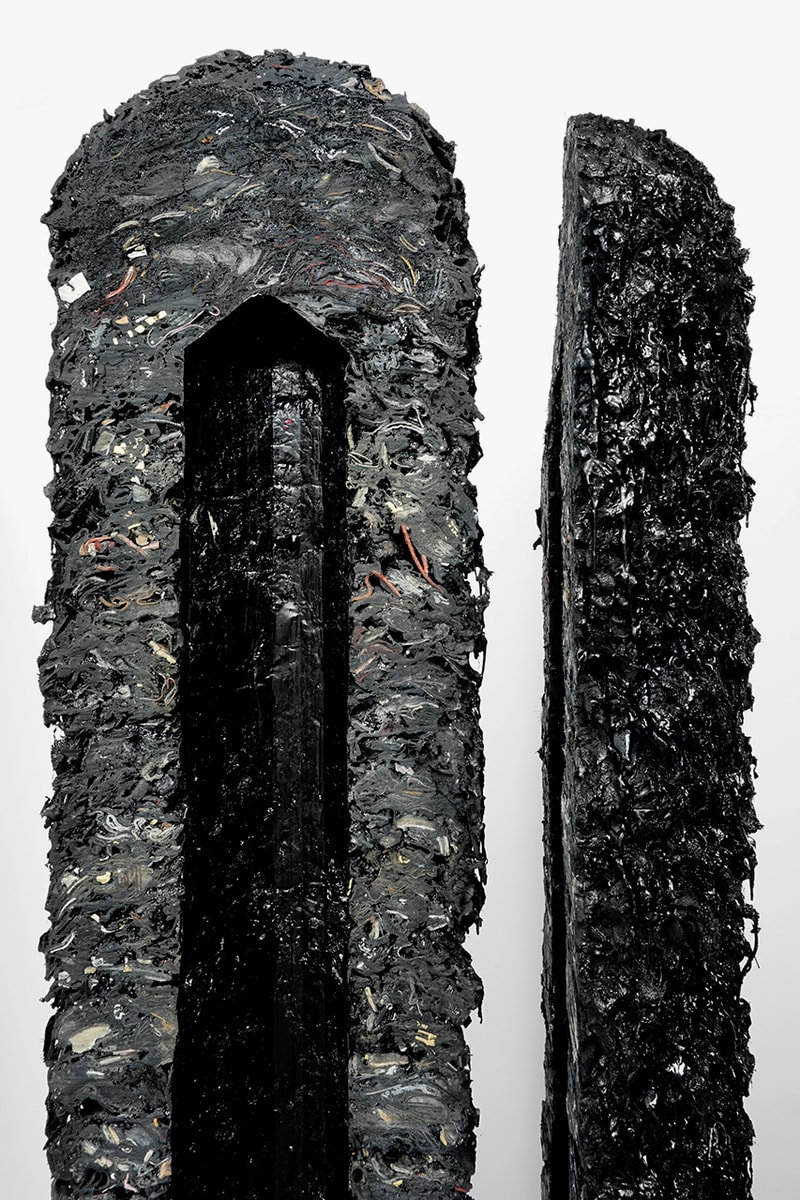 helmut lang saint laurent rive droite sculptures artwork details colette scraps unwanted pieces collaboration