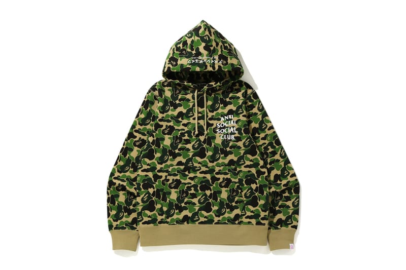 bape hoodie camo green