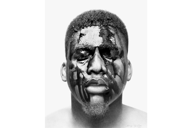 Arinze Stanley Exhibition at Corey Helford Gallery "Paranormal Portraits" charcoal graphite pencils hyperrealism artwork