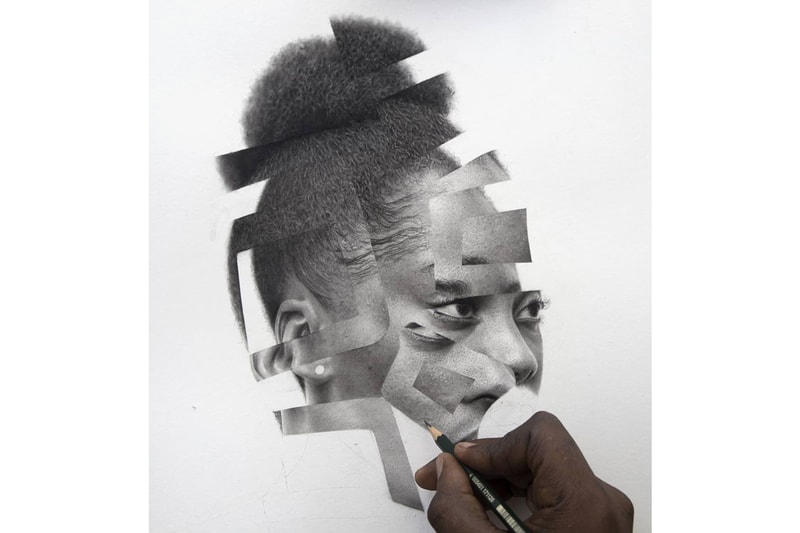 Arinze Stanley Exhibition at Corey Helford Gallery "Paranormal Portraits" charcoal graphite pencils hyperrealism artwork