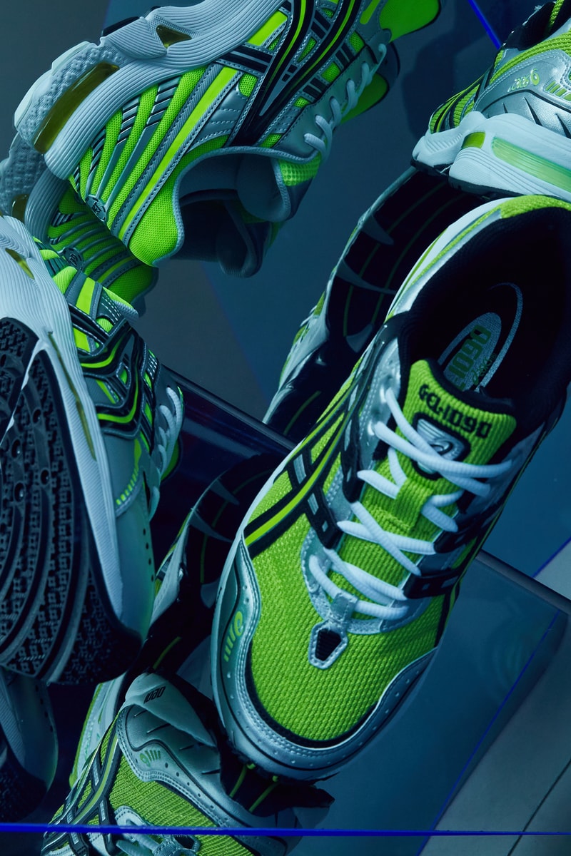 FLYTEFOAM™ Propel system GEL™ technology GEL-HELIOS™ running shoe trainer archives green gray premium suedes upper midsole construction airmesh