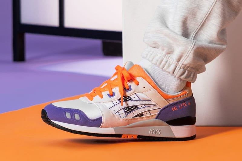 asics gel lyte white orange