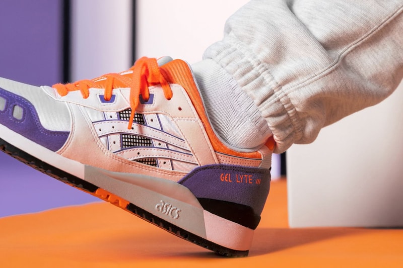 asics white orange purple info gel Lyte III 3 OG release information where top cop split tongue