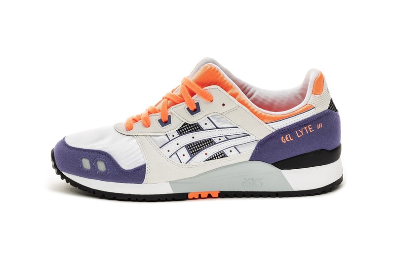 asics white orange purple info gel Lyte III 3 OG release information where top cop split tongue