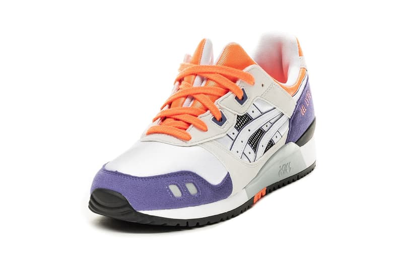 asics white orange purple info gel Lyte III 3 OG release information where top cop split tongue