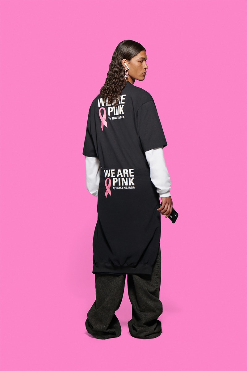 Balenciaga ss21 we are pink breast cancer awareness release information institut Curie