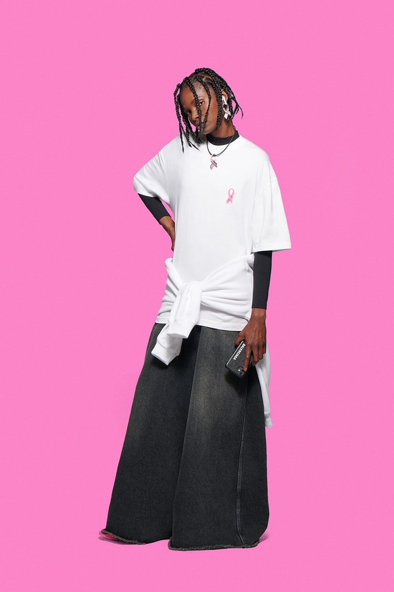 Balenciaga ss21 we are pink breast cancer awareness release information institut Curie