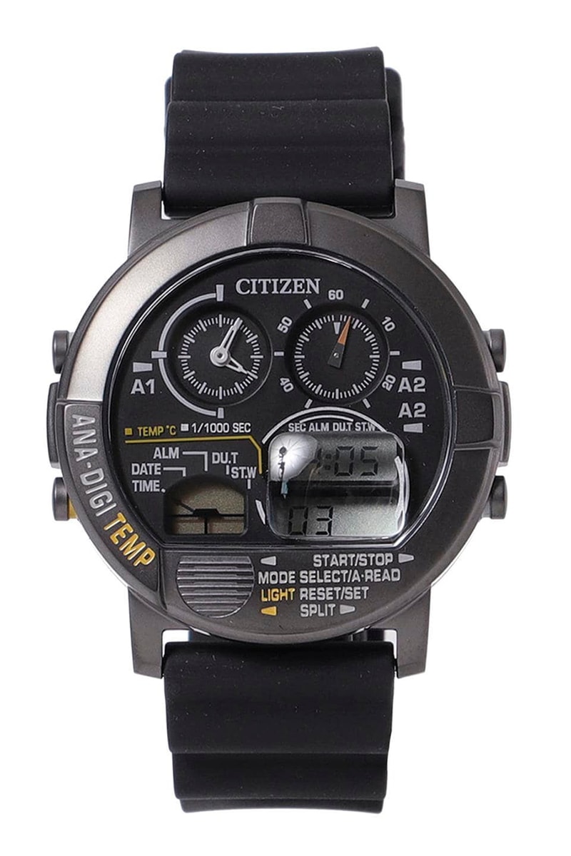BEAMS x Citizen Round Face Ana-Digi Temp Black, Silver watches collaboration september 2020 colorways