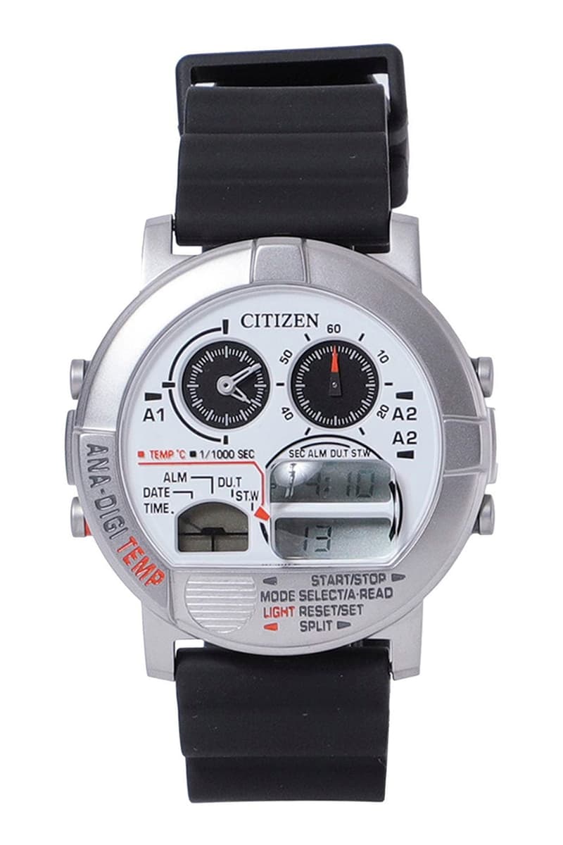 BEAMS x Citizen Round Face Ana-Digi Temp Black, Silver watches collaboration september 2020 colorways