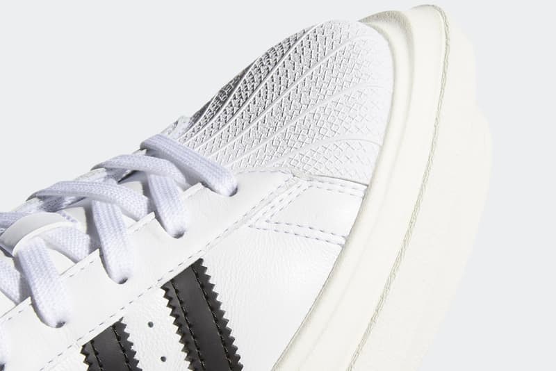 Beyoncé x adidas Originals Superstar Platform "Cloud White/Core Black/Off White" FY7730 Shell Toe Sneaker Collaboration Queen B Release Information Closer First Look Shoe Three Stripes 