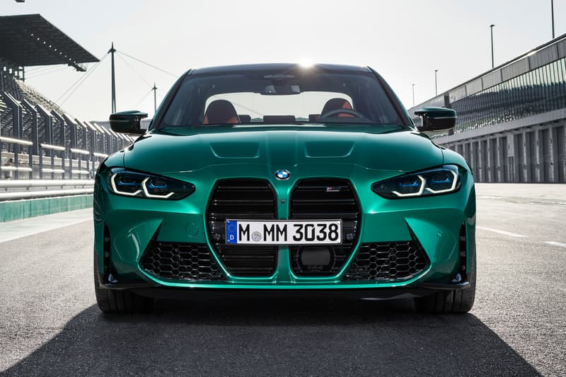 bmw m3 m4 coupe sedan competition unveil grille 2021 