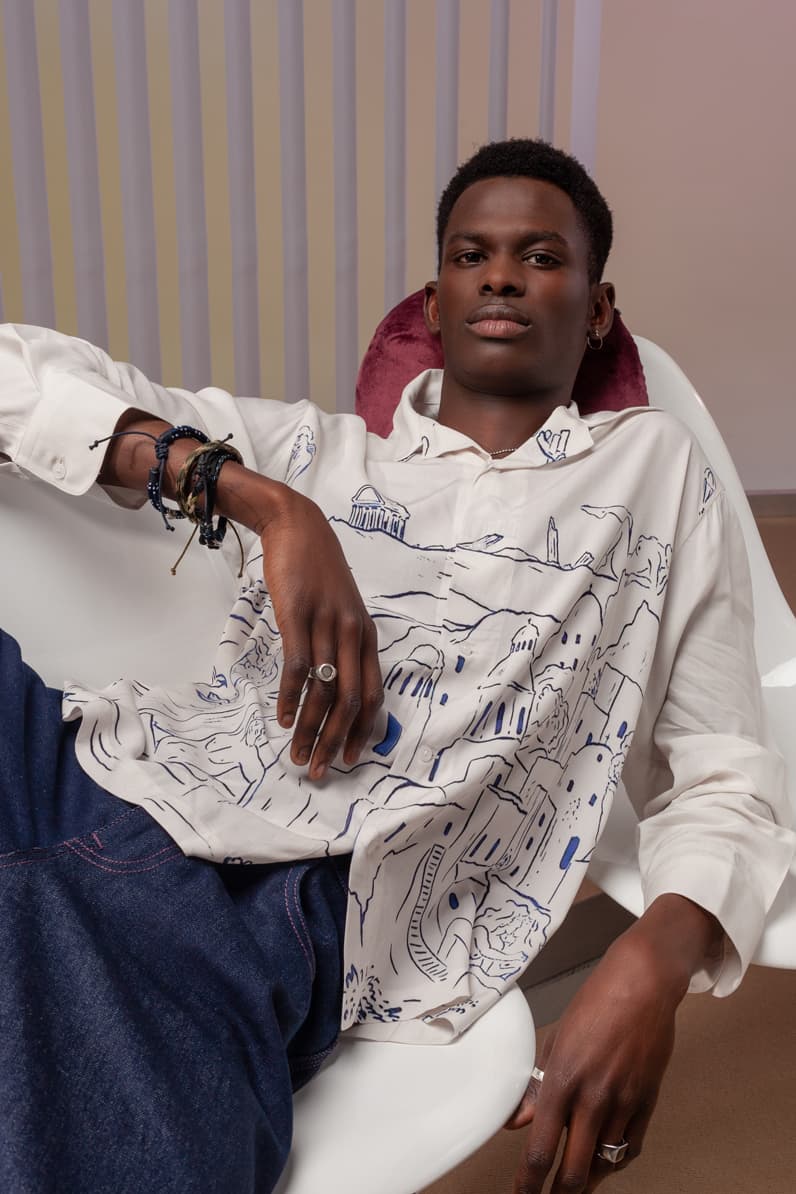 Carne Bollente "THE ODYSSEX" Fall/Winter 2020 Collection Lookbook Sex Greece Art History Culture Statues Mens Womens Clothing Accessories HIJIRI ENDO THÉODORE FAMERY AGOSTON PALINKO