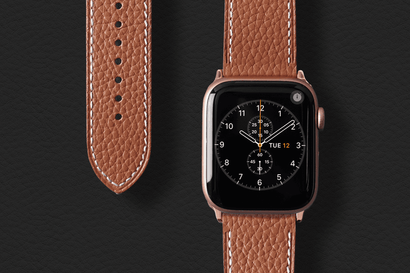 CASETiFY Apple Watch 6 Watch Bands Straps Customization Custom Unique Metal Leather Bracelets Timepieces Tech Apple Watch SE Personalisation Saffiano Link