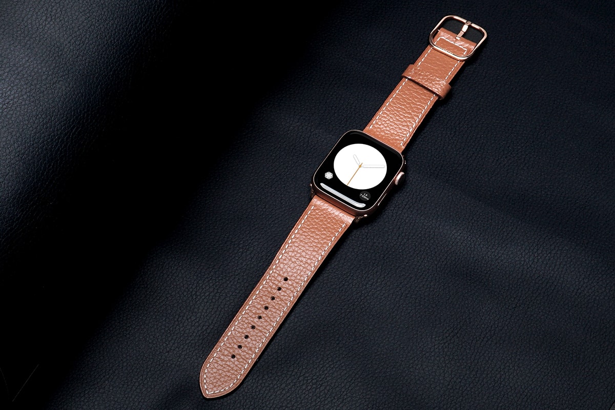 CASETiFY Apple Watch 6 Watch Bands Straps Customization Custom Unique Metal Leather Bracelets Timepieces Tech Apple Watch SE Personalisation Saffiano Link