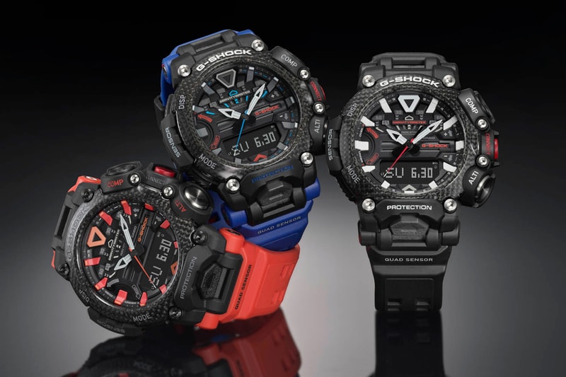 Casio G-SHOCK New GRB200 GRAVITYMASTER Watches collection series aviation professionals blue orange black carbon core ground