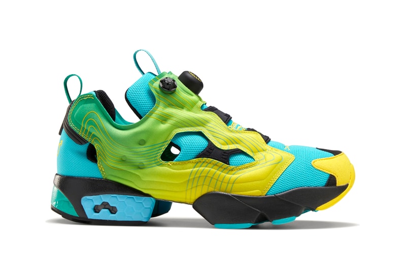 Chromat x Reebok Instapump Fury Collaboration Sneaker Release Information Closer Look Drop Date New York Fashion Week FW20 Fall Winter 2020 Emerald / Alert Yellow / Glacier Blue FY0825 Vector Blue / Glacier Blue / Black FY0826 Solar Orange / Alert Yellow / Black FZ3432