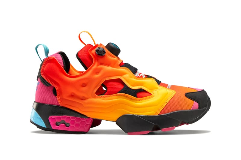 Chromat x Reebok Instapump Fury Collaboration Sneaker Release Information Closer Look Drop Date New York Fashion Week FW20 Fall Winter 2020 Emerald / Alert Yellow / Glacier Blue FY0825 Vector Blue / Glacier Blue / Black FY0826 Solar Orange / Alert Yellow / Black FZ3432