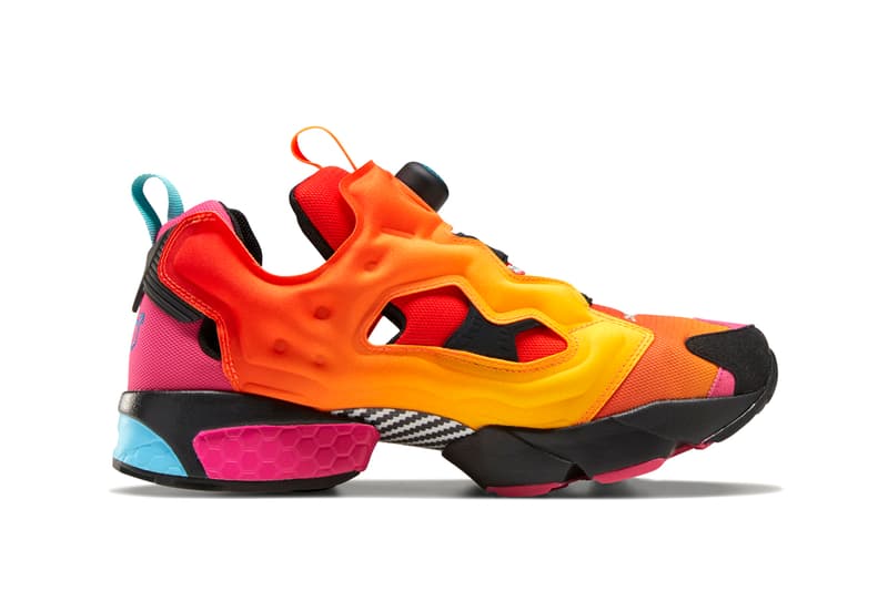 Chromat x Reebok Instapump Fury Collaboration Sneaker Release Information Closer Look Drop Date New York Fashion Week FW20 Fall Winter 2020 Emerald / Alert Yellow / Glacier Blue FY0825 Vector Blue / Glacier Blue / Black FY0826 Solar Orange / Alert Yellow / Black FZ3432