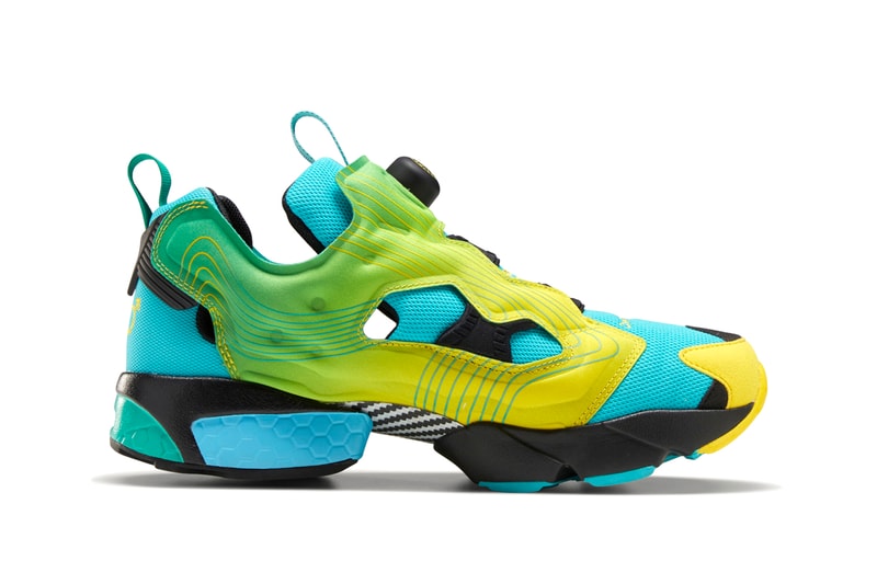 Chromat x Reebok Instapump Fury Collaboration Sneaker Release Information Closer Look Drop Date New York Fashion Week FW20 Fall Winter 2020 Emerald / Alert Yellow / Glacier Blue FY0825 Vector Blue / Glacier Blue / Black FY0826 Solar Orange / Alert Yellow / Black FZ3432